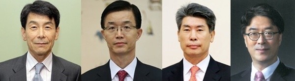 왼쪽부터 이동걸, 방문규, 윤종원, 이명호.