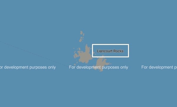 독도를 ‘Liancourt Rocks’(리앙쿠르 암초)로 표기한 LG유플러스 영문사이트.