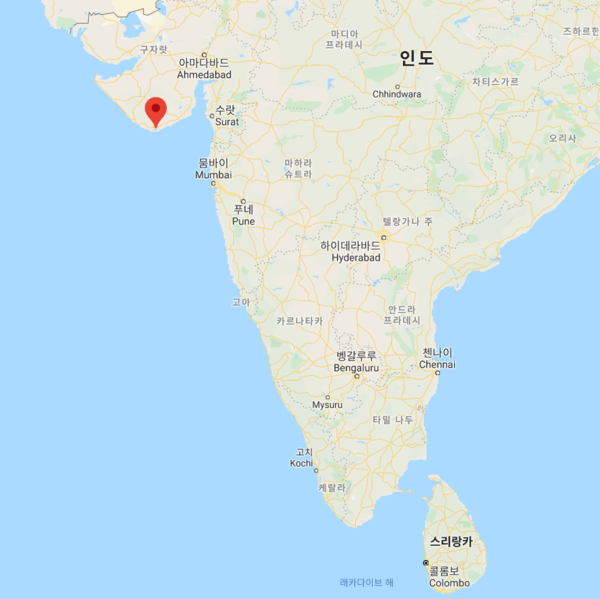 인도 디우. /출처=구글지도