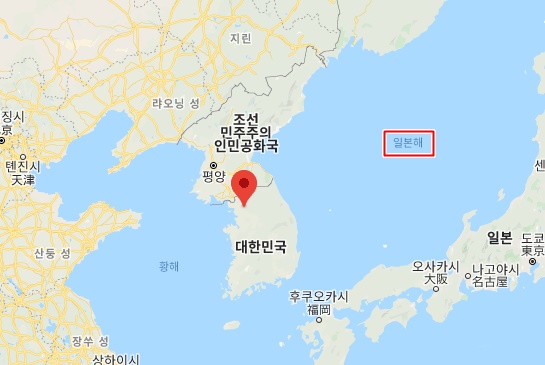 동해를 일본해로 표기한 씨젠 본사 위치 지도. /사진=씨젠 홈페이지