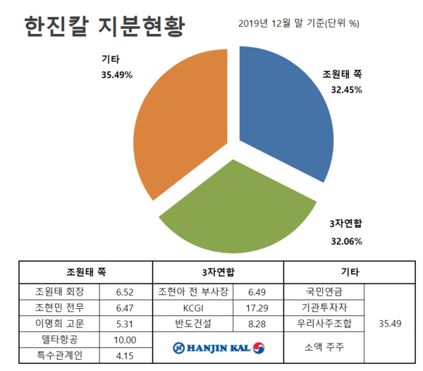 한진칼 지분현황. /그래픽=뉴스웰