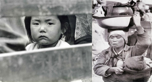 한국전쟁 직후 부모를 잃은 소녀(왼쪽)와 젖을 물리며 생계를 책임지던 우리의 어머니들. /사진=서울역사박물관