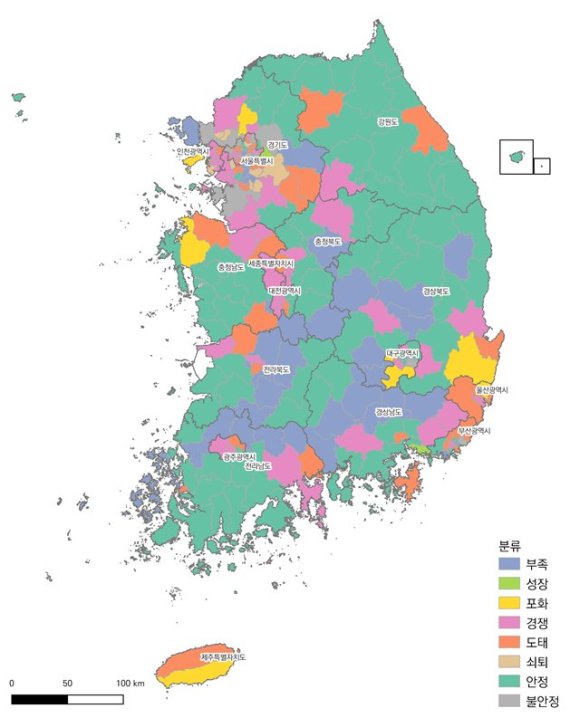 2019년 기준 '치킨집 개·폐업으로 보는 지역 특성'. /자료=국토연구원