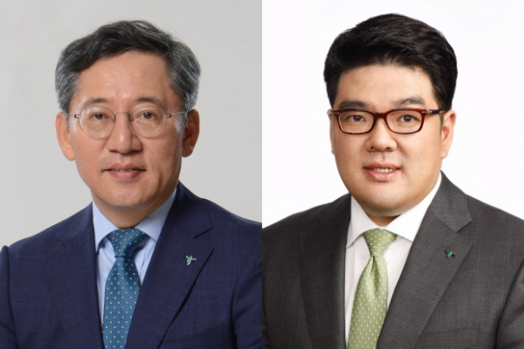 새 하나은행장에 내정된 박성호 부행장(왼쪽)과 차기 하나금융투자 대표에 내정된 이은형 하나금융지주 부회장. /사진=하나금융그룹