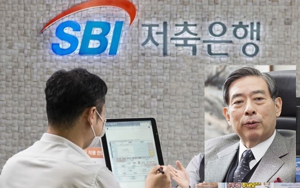 모기업인 일본 SBI그룹의 기타오 요시타카 회장(작은 사진)의 혐한 발언으로 불매운동 대상이 됐던 SBI저축은행이 고금리 장사를 하고 있는 것으로 확인됐다. /사진=SBI저축은행