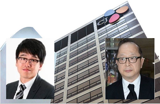 이선호(왼쪽) CJ제일제당 부장과 이재환 재산홀딩스 회장.