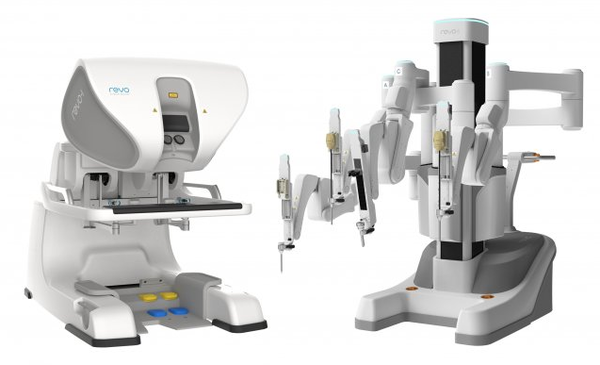 헬스케어 로봇을 만드는 미래컴퍼니 주가가 ‘M&A 이슈’로 상한가를 기록했다. 사진은 미래컴퍼니가 국내 최초로 개발한 복강경 수술 로봇 ‘Revo-i’(레보아이). /사진=미래컴퍼니