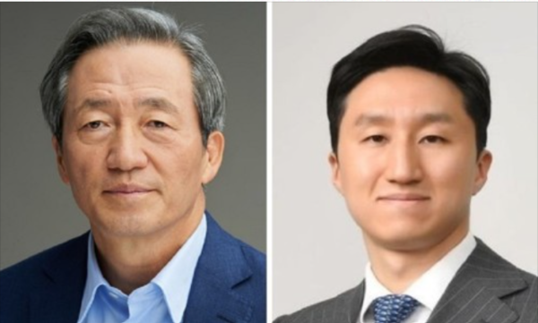 정몽준 아산재단 이사장(왼쪽)과 정기선 HD현대 사장. /사진=HD현대