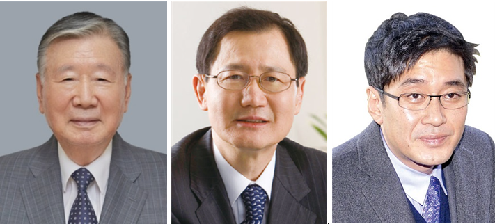 왼쪽부터 이중근 부영그룹 창업주, 박찬구 금호석유화학 명예회장, 이호진 태광그룹 회장.
