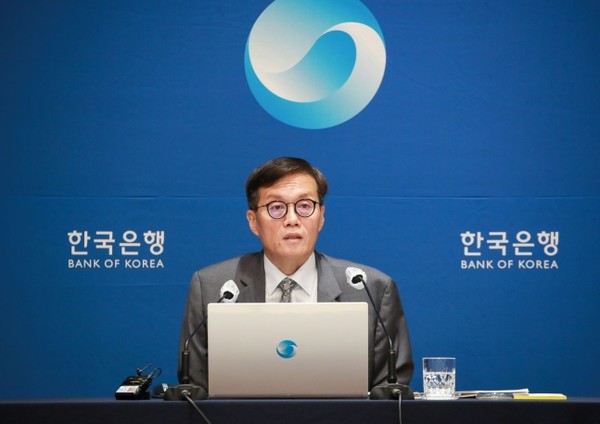 이창용 한국은행 총재가 지난 24일 금통위 통화정책방향 회의 직후 기자간담회에서 발언하고 있다. /사진=한국은행