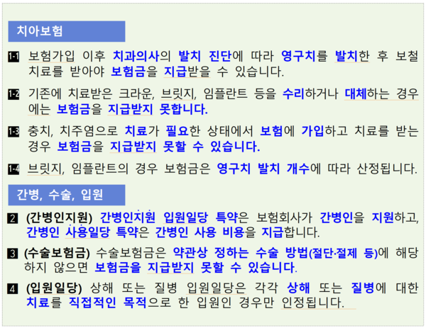 금융감독원은 질병·상해·간병 등을 보장하는 ‘제3보험’과 관련한 소비자 유의 사항을 내놨다. /자료=금융감독원