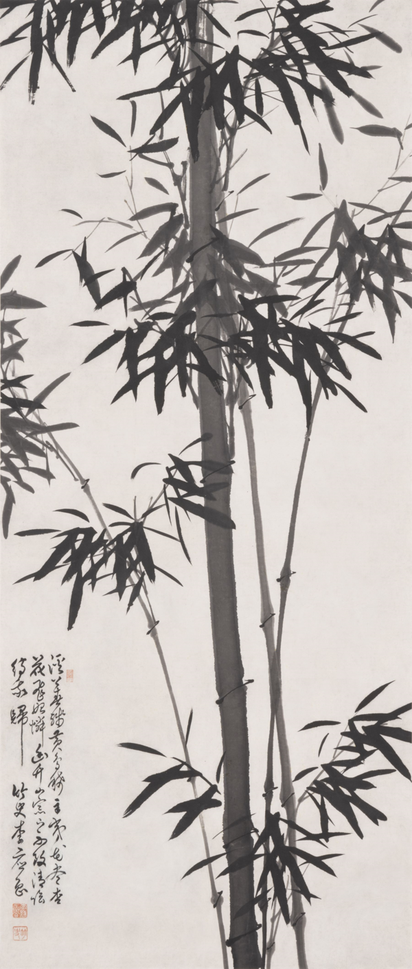 대죽, 1932, 종이에 먹, 161.5×68cm