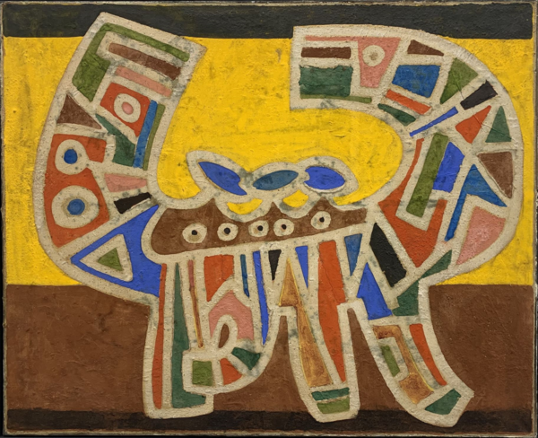 구성, 1970년대 후반, 종이에 과슈, 80×98cm