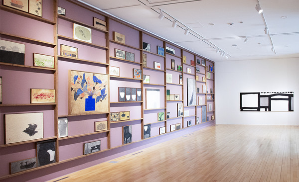 강미선, 나의 서가도, 1,162x375cm, 종이 위에 먹_혼합재료, 2024