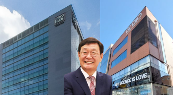 소룩스와 아리바이오 대표를 겸하고 있는 정재준 대표. /그래픽=뉴스웰