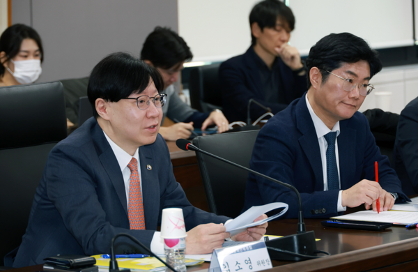 13일 김소영 금융위원회 부위원장(왼쪽)이 제3차 가상자산위원회에서 발언하고 있다. /사진=금융위원회