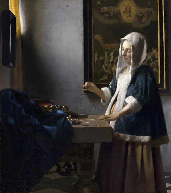 저울을 든 여인, 1664