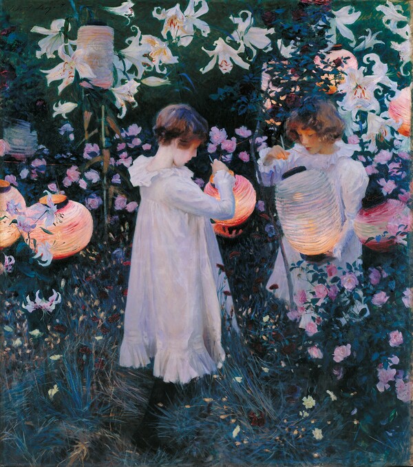 카네이션, 백합, 백합, 장미, 1885년