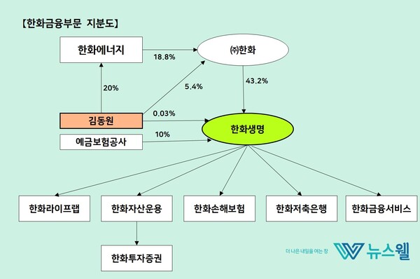 자료 1. /출처=한화그룹 금융감독원 공시 재구성, 뉴스웰경제연구소