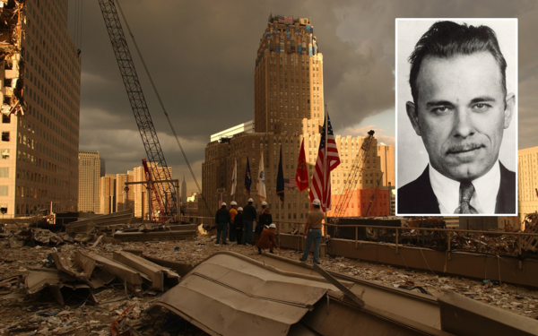 1930년대 전설적 은행 강도였던 존 딜린저(작은 사진)와 뉴욕 9.11테러 현장. /사진=위키피디아, 픽사베이