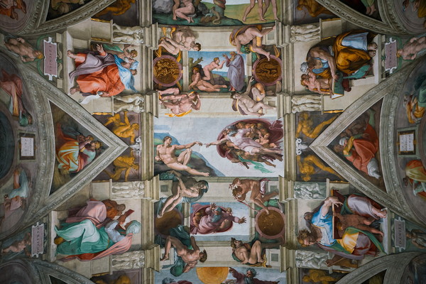 미켈란젤로가 그린 시스티나 천장 벽화. 맨 오른쪽 상단에 쿠마이 무녀가 보인다. /사진=이미지투데이